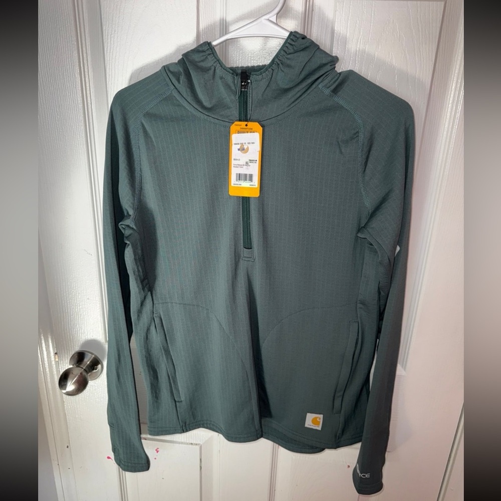 NWT Women’s XS Carhartt Half Zip Hooded Shirt